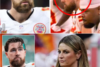 Erin Andrews reveals details of emotional moment with a distraught Travis Kelce seconds after the Super Bowl