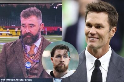 BREAKING: Tom Brady Roasts Travis Kelce Over Super Bowl Focus, Suggesting ‘If He Had Focused on Football Instead of Taylor Swift, Chiefs Would Have a 3-Peat’; Jason Kelce Hits Back, ‘I Love Brady, But If He Had Focused on His Wife More, He’d Have a Wife Right Now’