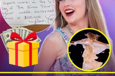 Taylor Swift surprises Eras tour crew member with $100K bonus and heartfelt handwritten note