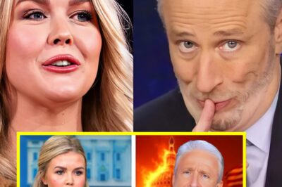 SHOCKING: Jon Stewart just mocked Karoline Leavitt but immediately faced her ruthless comeback—a statement that exploded all over American social media!